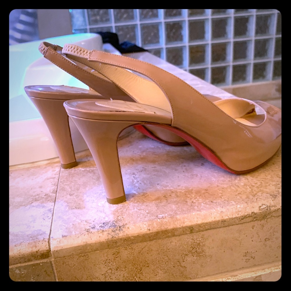 Authentic Christian Louboutin slingback pumps